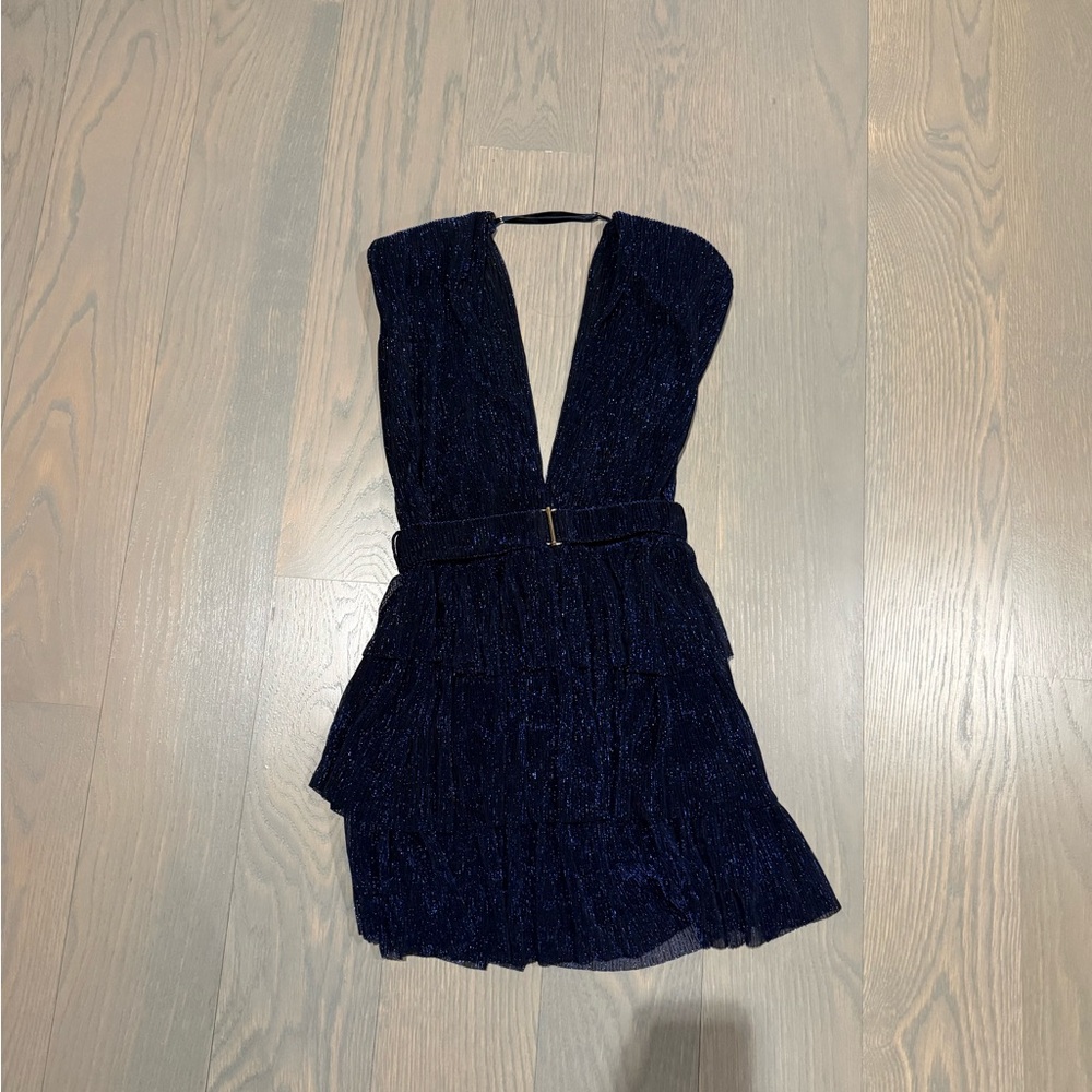 Elegant Navy Sleeveless Dress